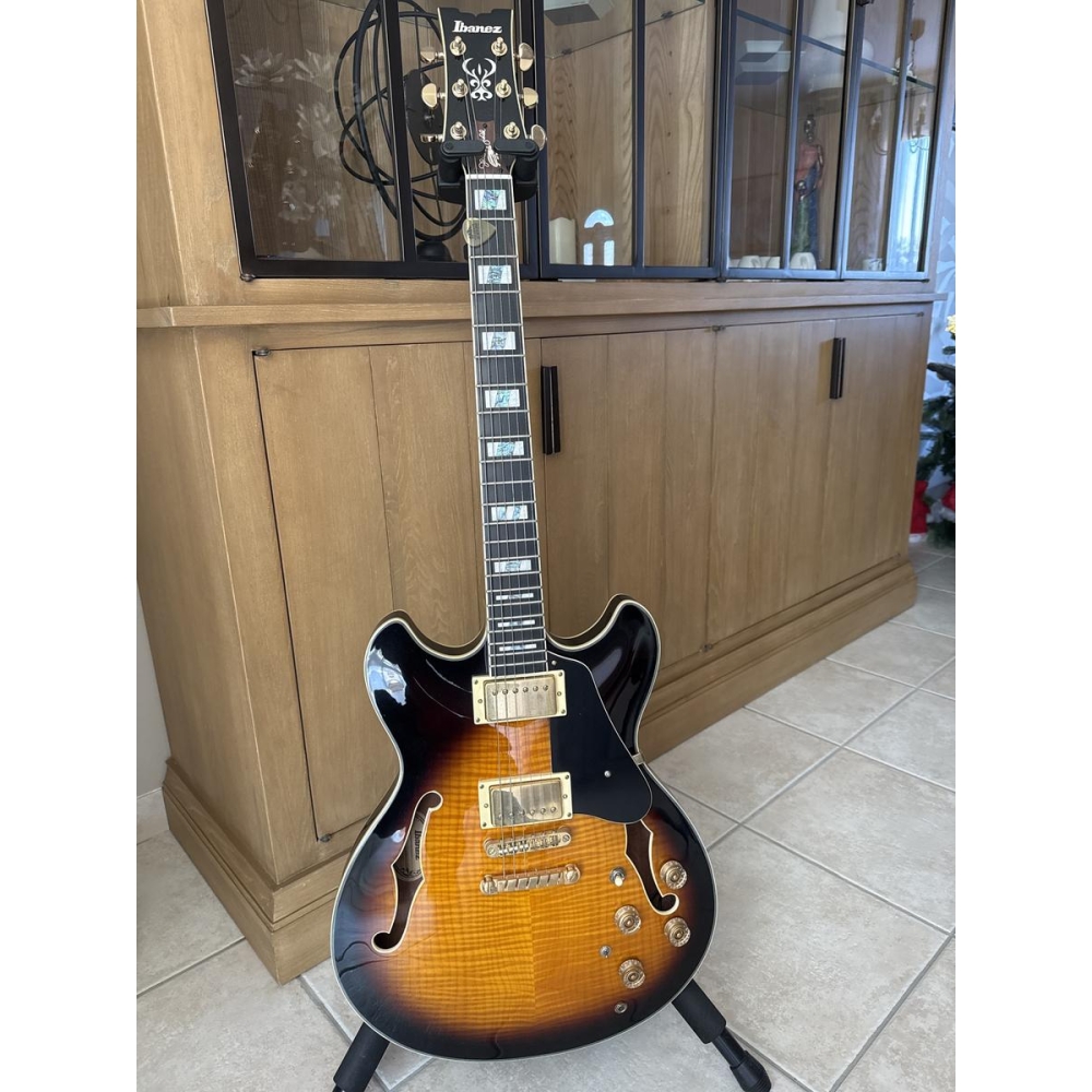 Ibanez JSM10 + Fender amplifier with case and stand