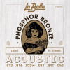 La Bella Phosphor Bronze Acoustic Guitar Strings 12-52