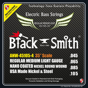 Black Smith Bass Guitar 4 Strings 45-105 35