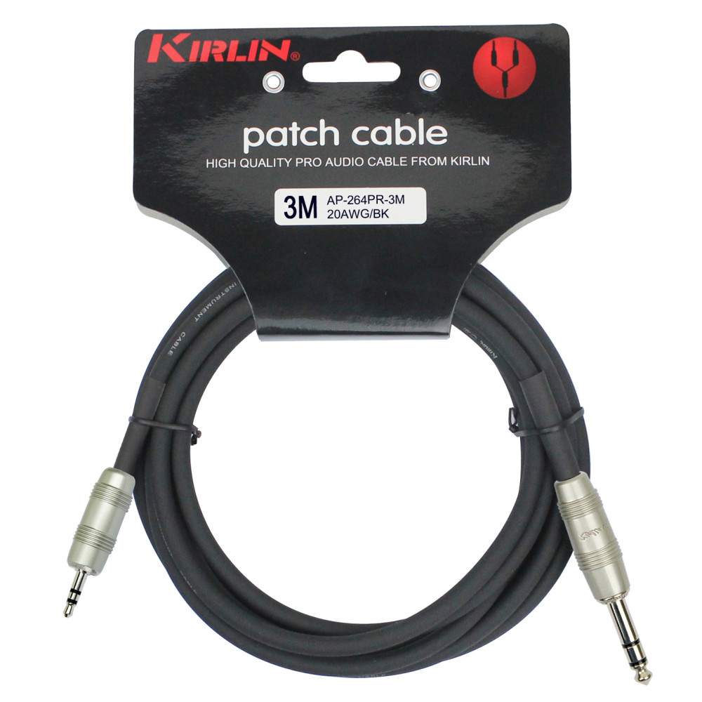 Cable de parche Kirlin 3 m Jack S-jack 3,5 S