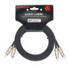 Cable Patch Kirlin 2xrca-2xrca 3m Noir