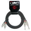Kirlin 2xRCA-2xJack Patch Cable 1 m Black