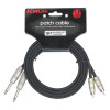 Cable patch Kirlin 2xRCA-2xjack 3 m negro