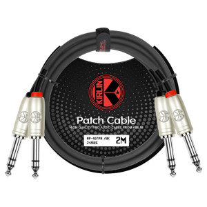 Cable patch Kirlin 2xtrs-2xtrs 2 m negro