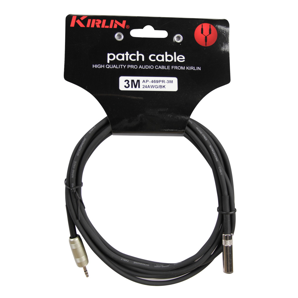 Kirlin 3.5mm 3m Black Extension Cable