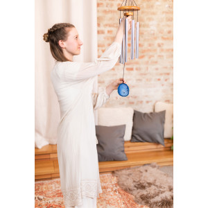 Chimes Sonic Energy Agate 29", Argent