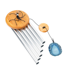 Chimes Sonic Energy Agate 29", Argent