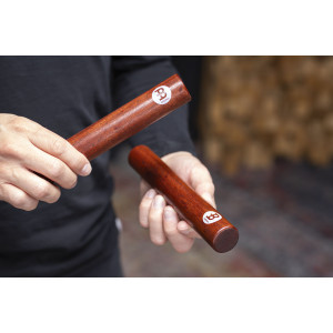 Pair of Meinl African Claves, Walnut Finish