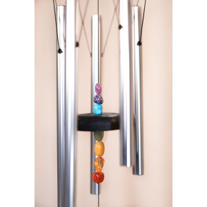 Chimes Sonic Energy Chakra 25", Silver