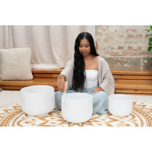 Set Singing Bowl Sonic Energy Crystal