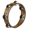 Meinl 8" Wooden Tambourine Brown Brass Cymbals