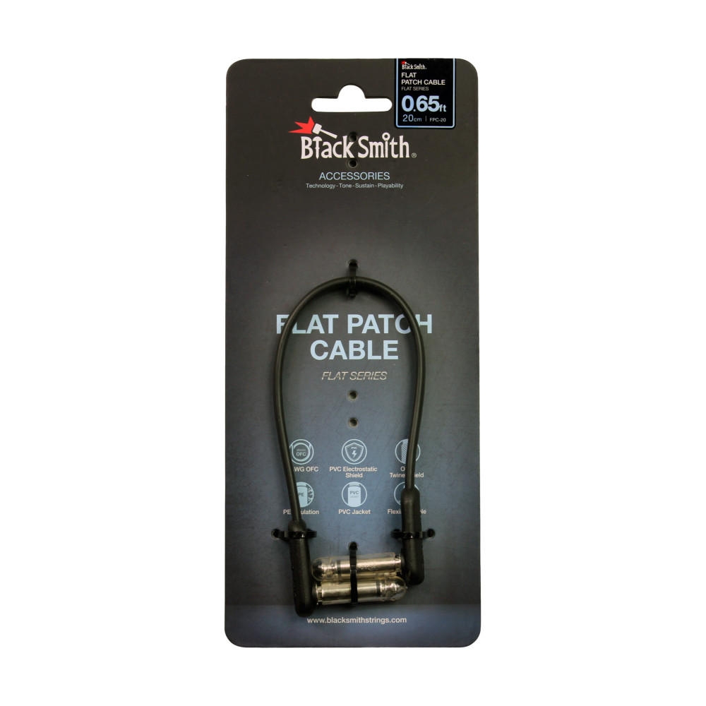 Cable Patch Black Smith 0.20m Jacks Elbow
