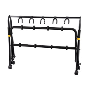 Soporte Hercules para 5 guitarras con ruedas