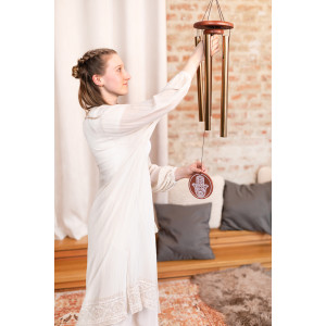 Chimes Sonic Energy Hamsa 36", Negro