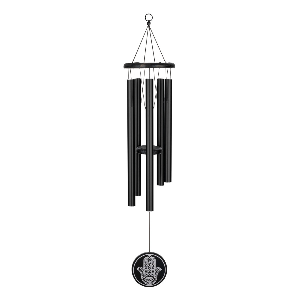 Chimes Sonic Energy Hamsa 36", Negro