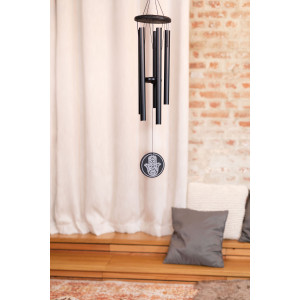 Chimes Sonic Energy Hamsa 36", Black