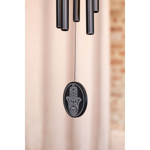 Chimes Sonic Energy Hamsa 36", Negro