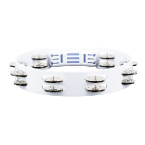 Meinl ABS White Tambourine 25cm 1 Row Cymbals