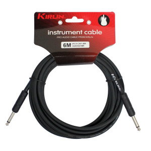 Cable Guitare Kirlin 1m Jack Jack Noir