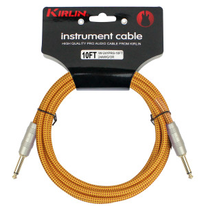 Cable Guitare Kirlin 3m Jack Jack Orange