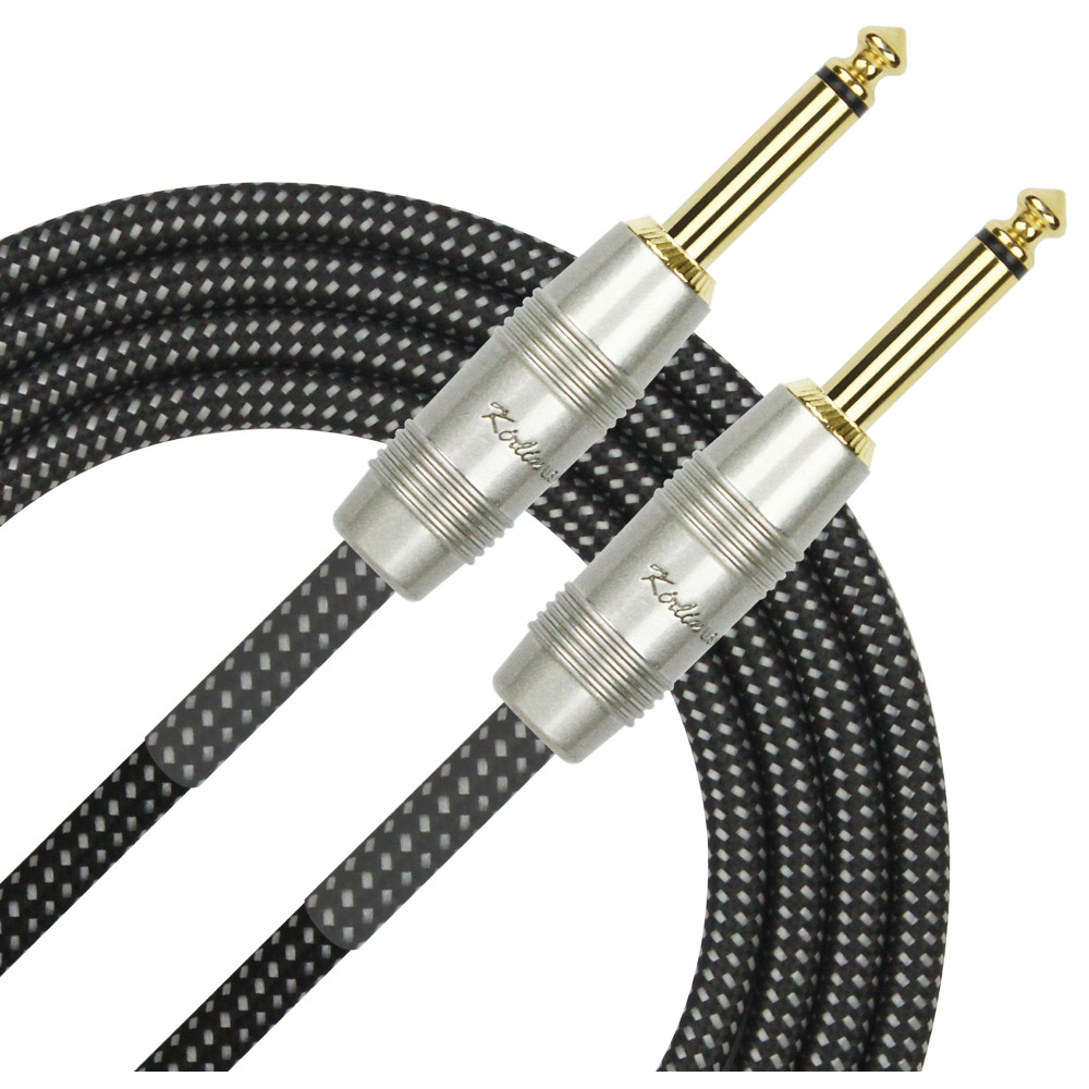 Cable de guitarra Kirlin 6 m Jack Jack Negro