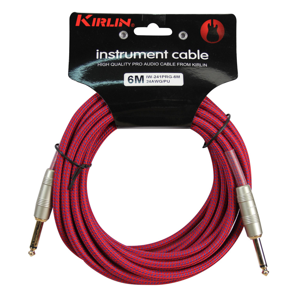 Kirlin Guitar Cable 6m Jack Jack Purple