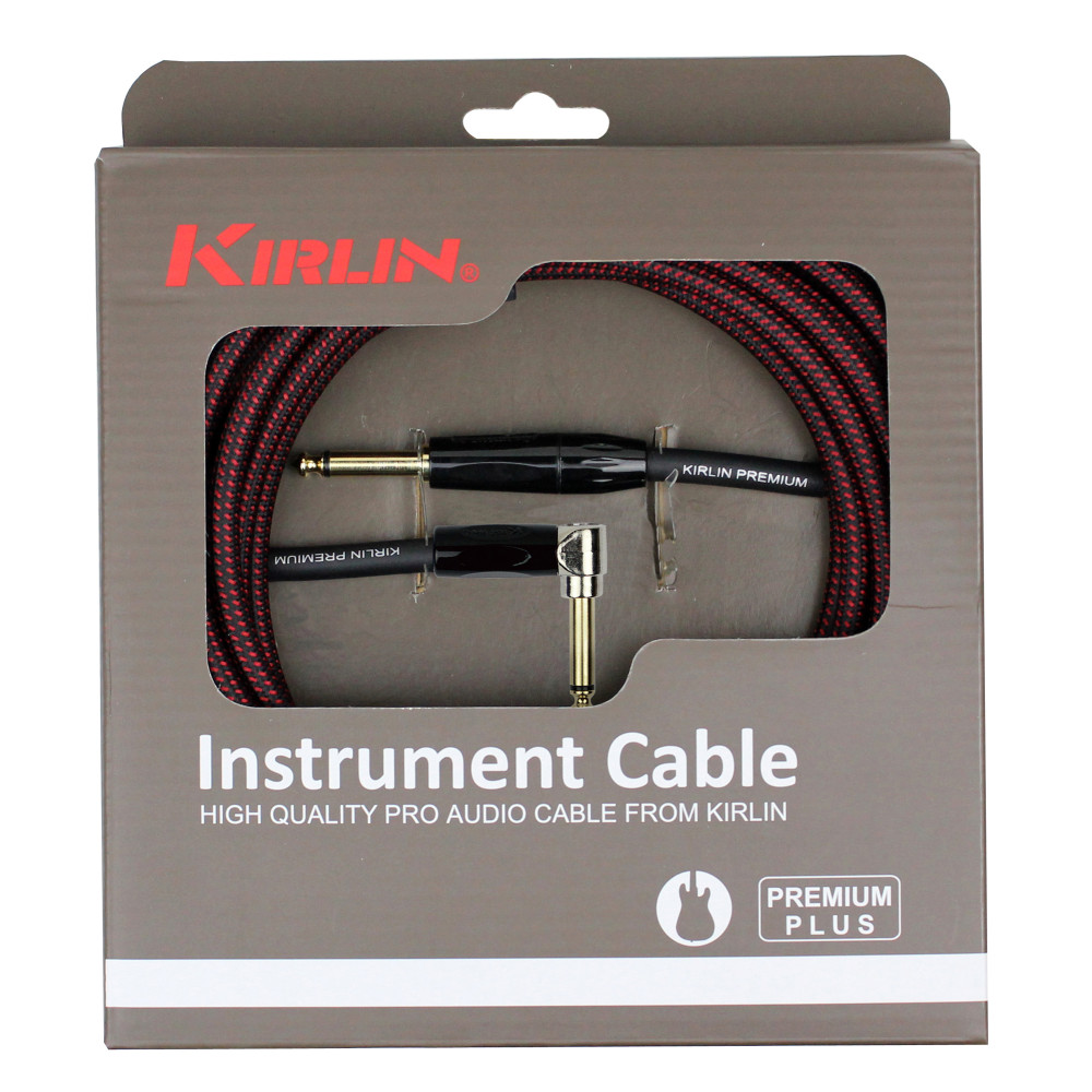 Kirlin Guitar Cable 3m Right Angle Jack to Jack