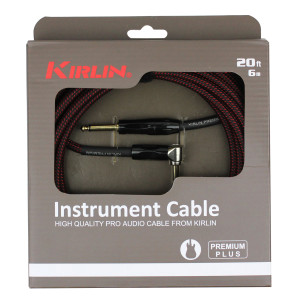 Kirlin 6m Guitar Cable Jack to Jack Right Angle