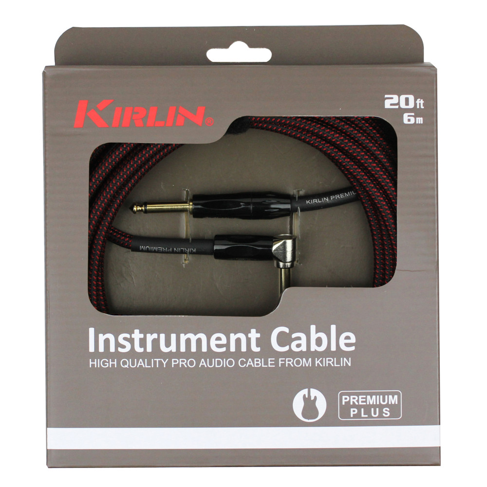 Cable de guitarra Kirlin 6 m Jack Jack acodado