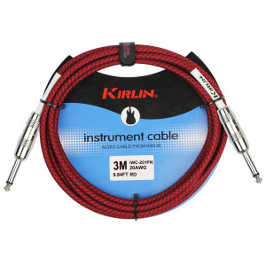 Kirlin 3m Red Guitar Cable Jack Jack