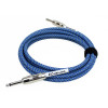 Cable de guitarra Kirlin 6 m jack jack azul