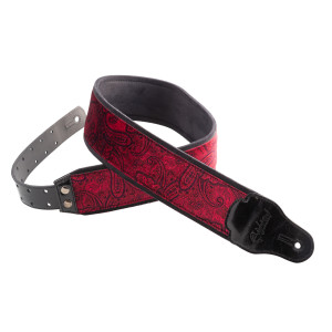Courroie Velours Righton J-paisley Rouge
