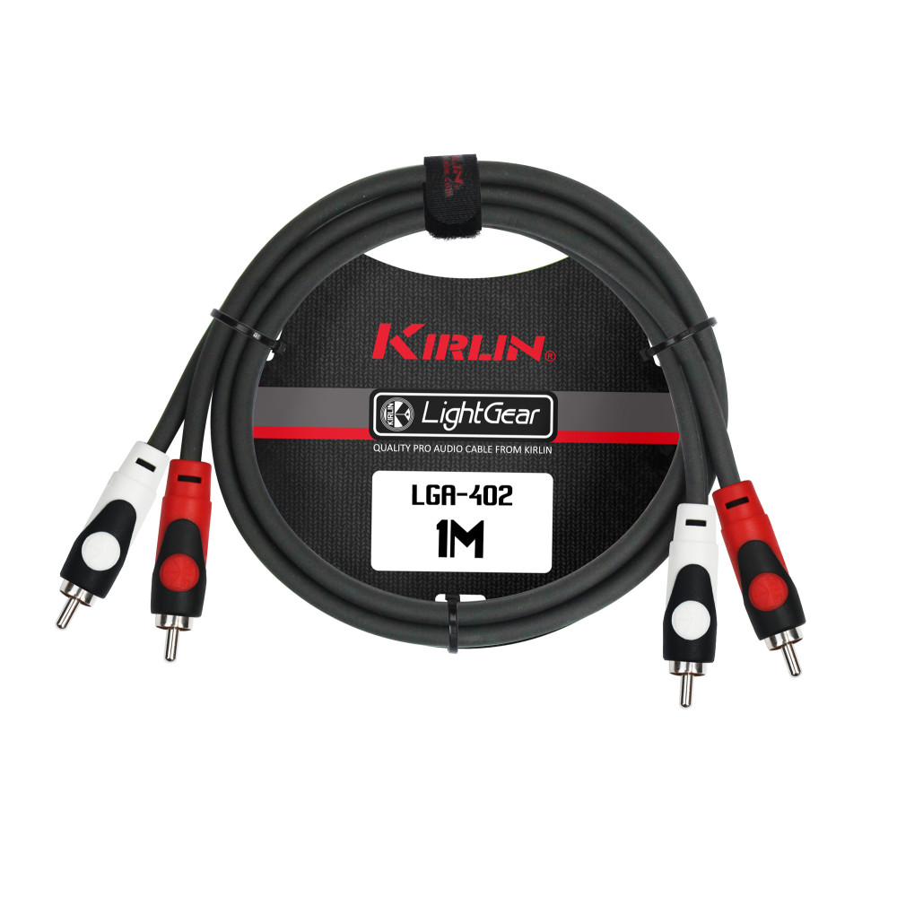 Cable de parche Kirlin 2xRCA-2xRCA 1 m negro