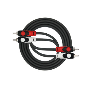 Cable Patch Kirlin 2xrca-2xrca 1m Noir