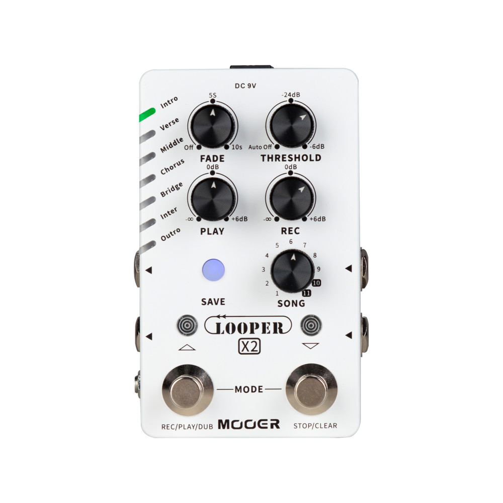 Mooer Looper X2 White Pedal