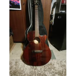 The Cort Myrtlewood SFX is a stunning acoustic-electric guitar with a unique tonewood construction. It features a solid Myrtlewo