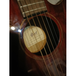 The Cort Myrtlewood SFX is a stunning acoustic-electric guitar with a unique tonewood construction. It features a solid Myrtlewo