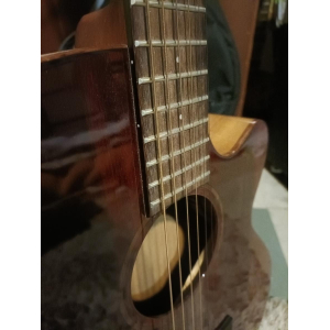 The Cort Myrtlewood SFX is a stunning acoustic-electric guitar with a unique tonewood construction. It features a solid Myrtlewo