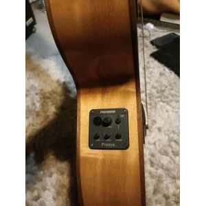 The Cort Myrtlewood SFX is a stunning acoustic-electric guitar with a unique tonewood construction. It features a solid Myrtlewo