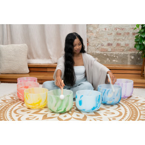 Set of 7 Sonic Energy Crystal Singing Bowls