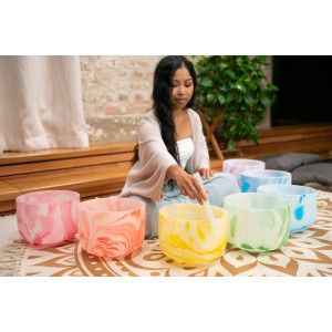 Set of 7 Sonic Energy Crystal Singing Bowls