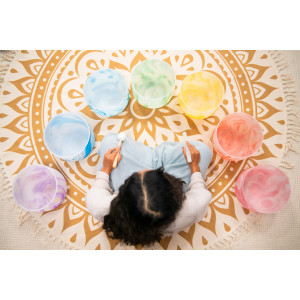 Set of 7 Sonic Energy Crystal Singing Bowls
