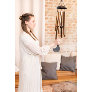 Chimes Sonic Energy Moon 32", Bronze