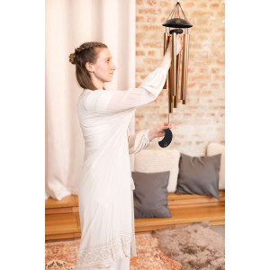 Chimes Sonic Energy Moon 32", Bronze