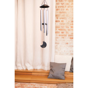 Chimes Sonic Energy Moon 32", Argent