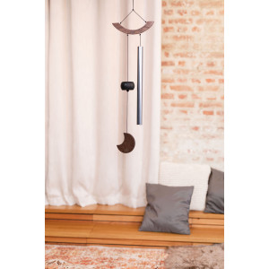 Chimes Sonic Energy Moon 35", Argent
