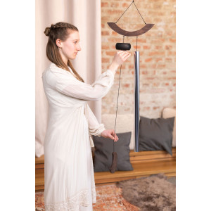 Chimes Sonic Energy Moon 49", Argent