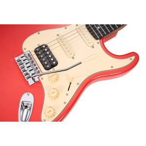 Guitarra Mooer Msc10 Elite Roja