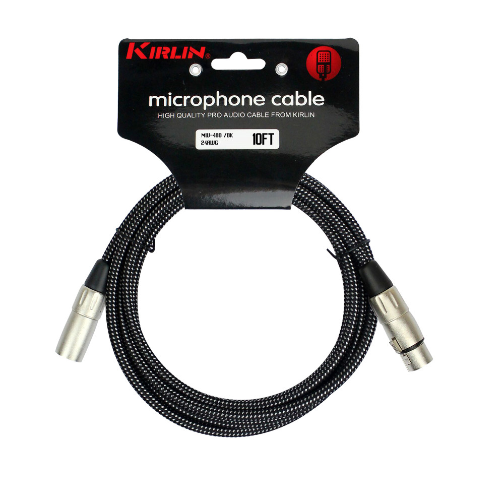 Cable Micro Kirlin 3 m XLR macho - XLR hembra negro