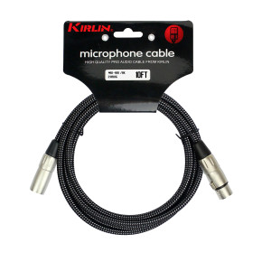 Cable Micro Kirlin 3 m XLR macho - XLR hembra negro